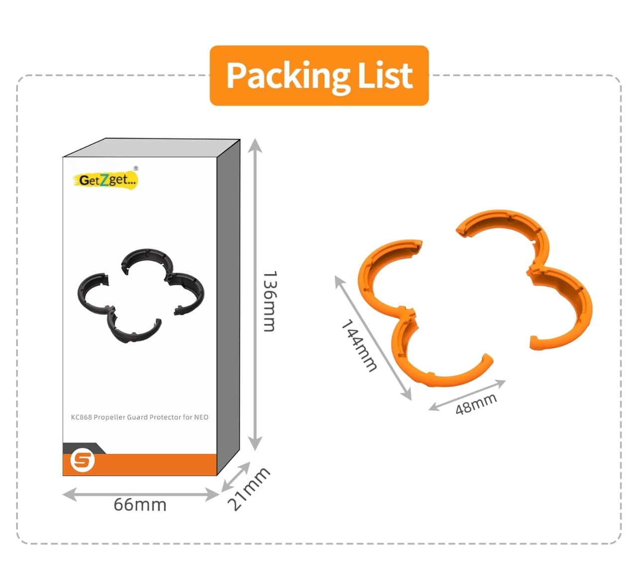 DJI Neo Drone Propeller Guard Protector Bumper