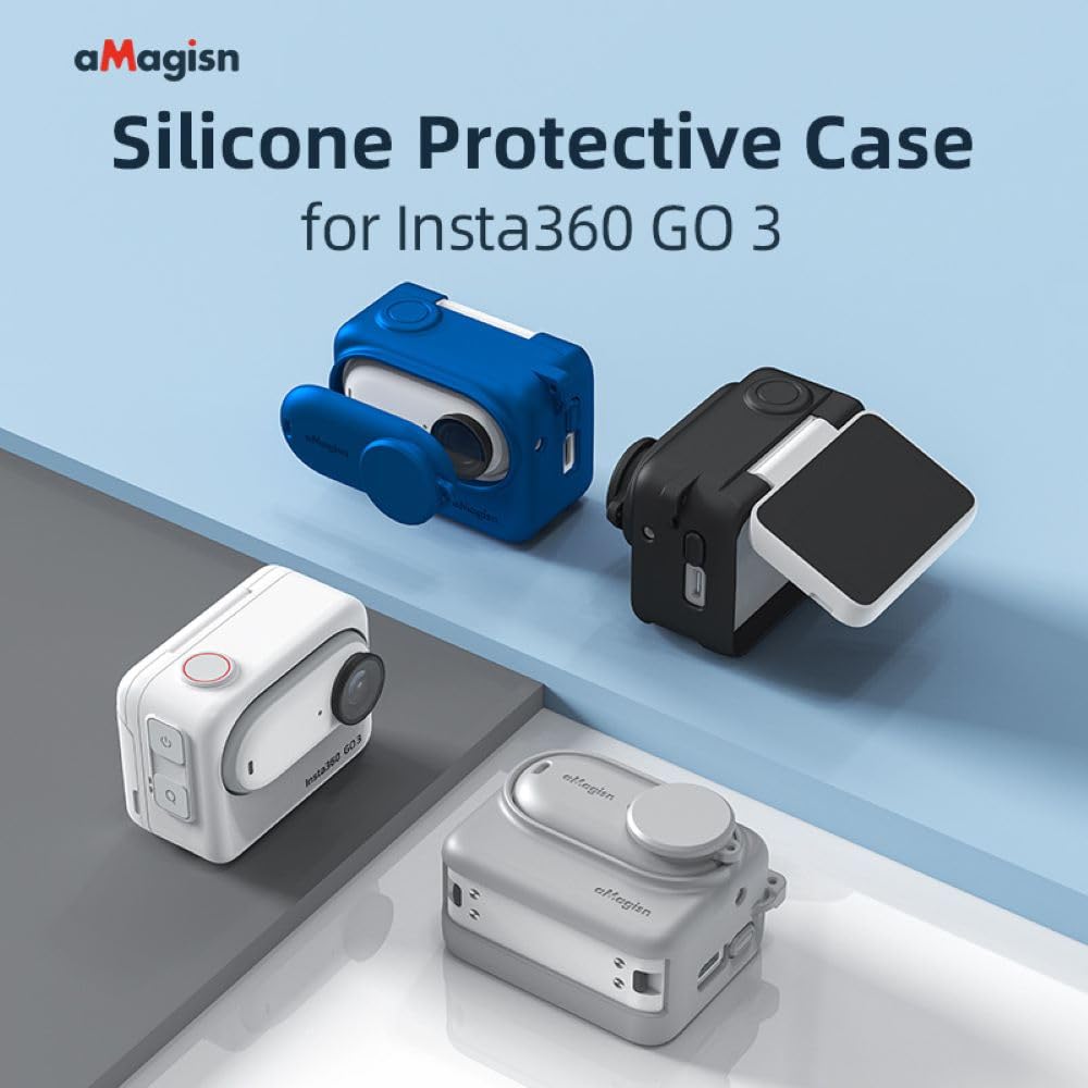Silicone Protective Cover with Lanyard for Insta360 Go 3