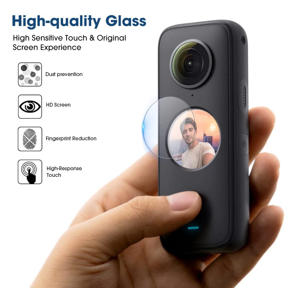 Tempered Glass Screen Guard for Insta360 One X2 (Pack of 2) (view 7)