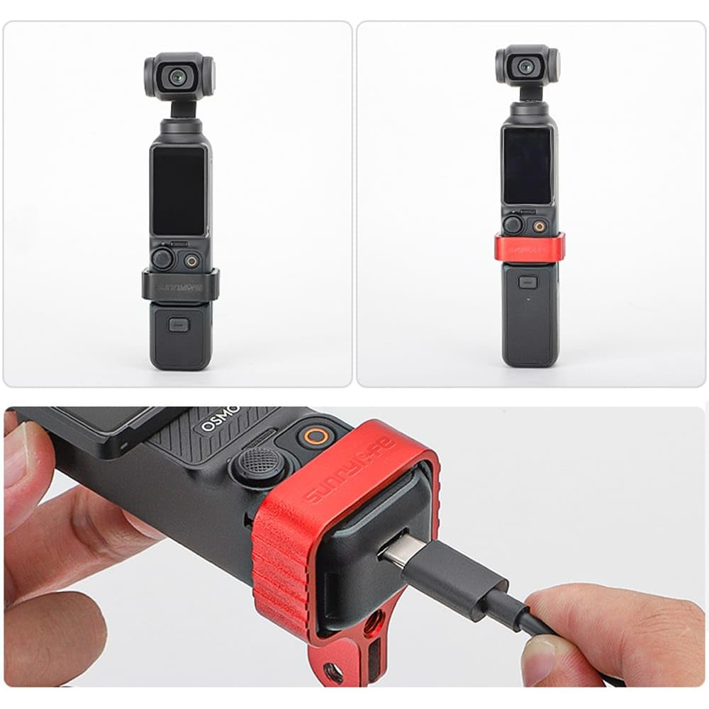 Aluminium Alloy Mount Bracket Adapter for DJI Osmo Pocket 3 (Red) (view 4)