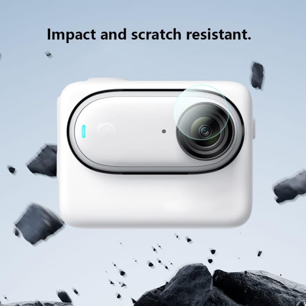 Tempered Glass For Insta360 Go 3 Screen And Camera Lens Scratch Protection Guard Accessories (Pack Of 2)