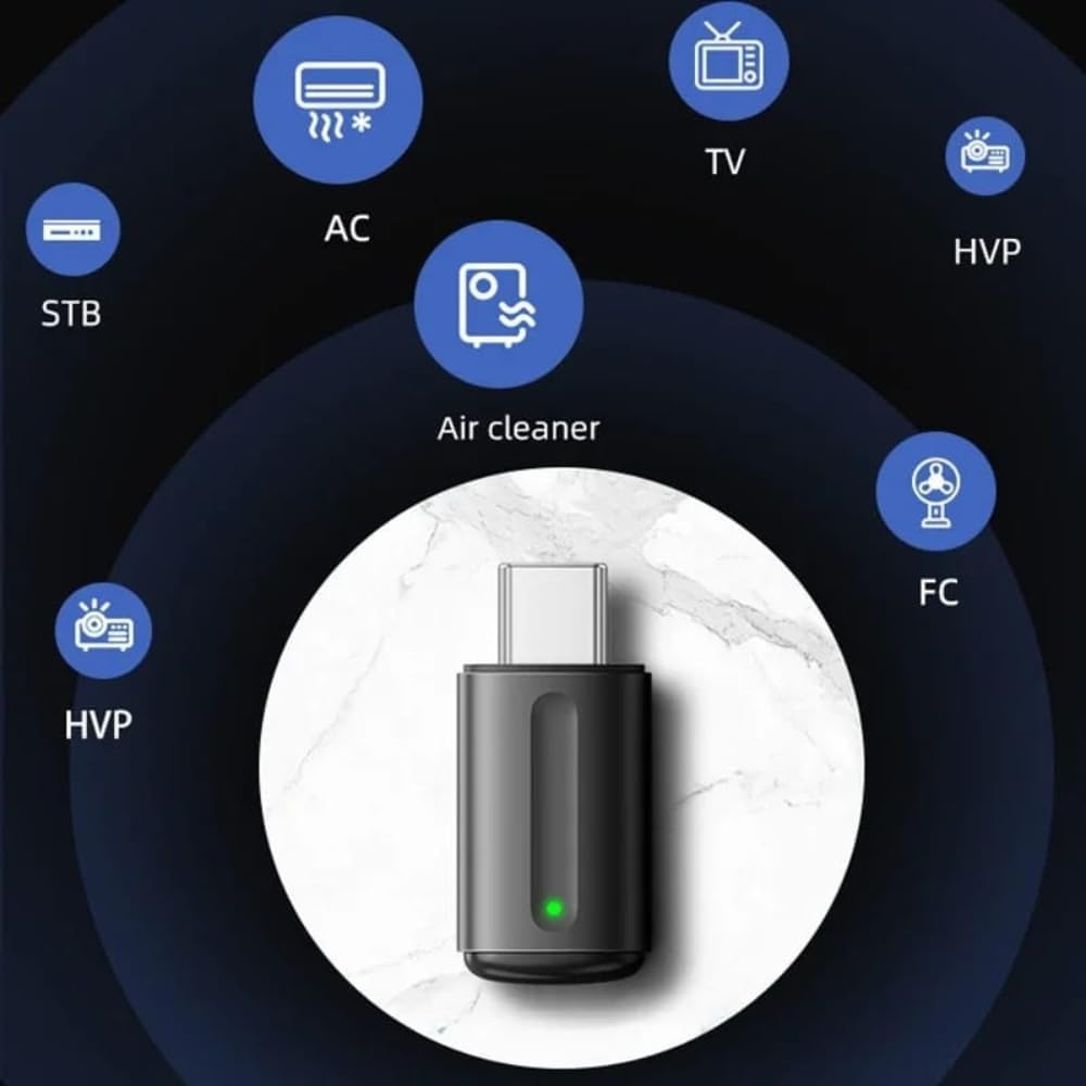 Mini IR Blaster 6th Genration For iPhone 15 pro/ 15 pro max/ 15 Plus Mobile Remote Control oprate Ac/Tv/Projector/Fan/Bulb/Set top Box (Type-C)