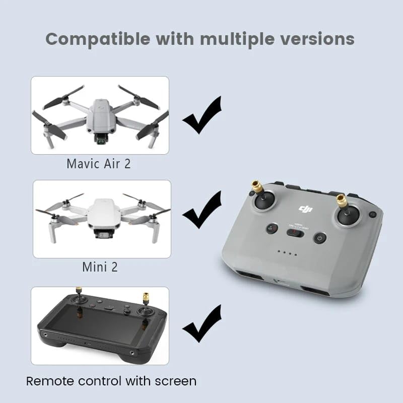 Height Extendable Joystick for DJI Flip / Neo/ Air 2/2S & Mini 2/2Se/ 3/ 3Pro/Mavic 3 N1RC/N2RC Remote Controller - Aluminum Alloy Material