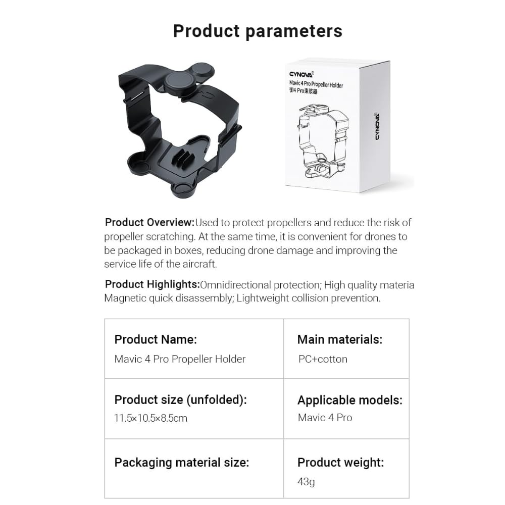 CYNOVA Props Holder For DJI Mavic 4 Pro Magnetic Propeller Protector Holder Accessories