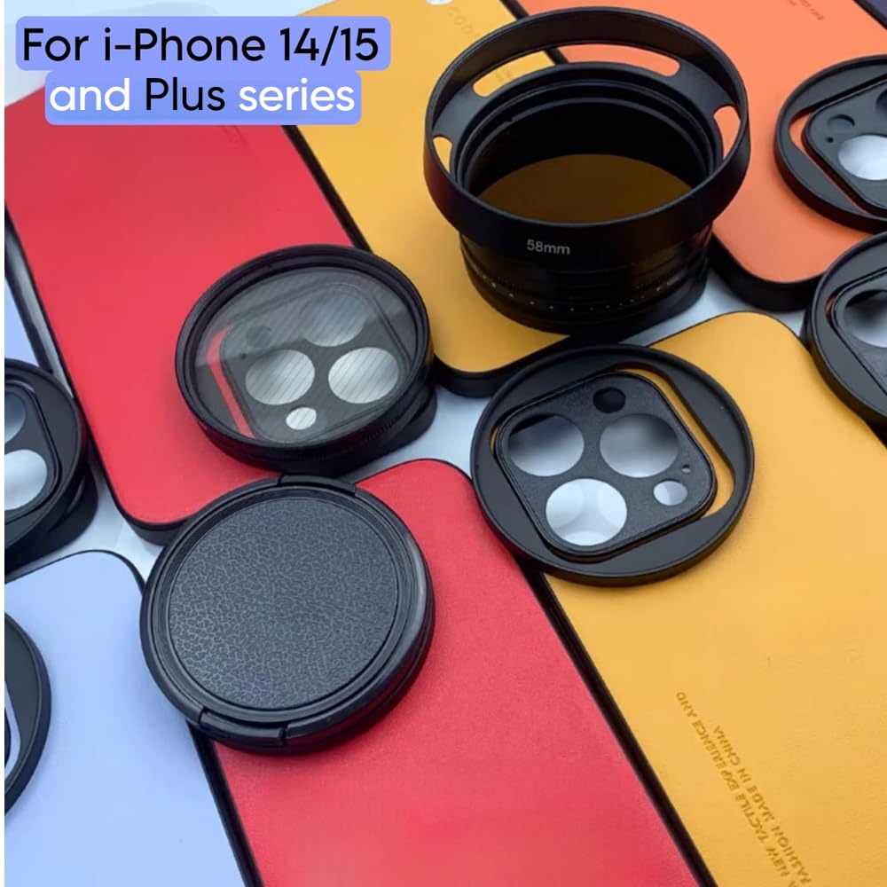 52mm Black Soft Lens Nd Filter For iPhone 13/14/ 15 & Plus Mobile Cover, DSLR Camera