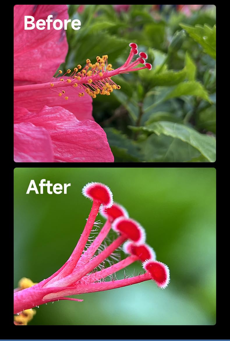 GetZget® 32X Ultra Macro Lens Kit For iPhone & Android | 40-90mm Pro Close-Up Lens with CPL Filter, Star Filter & Universal Clip