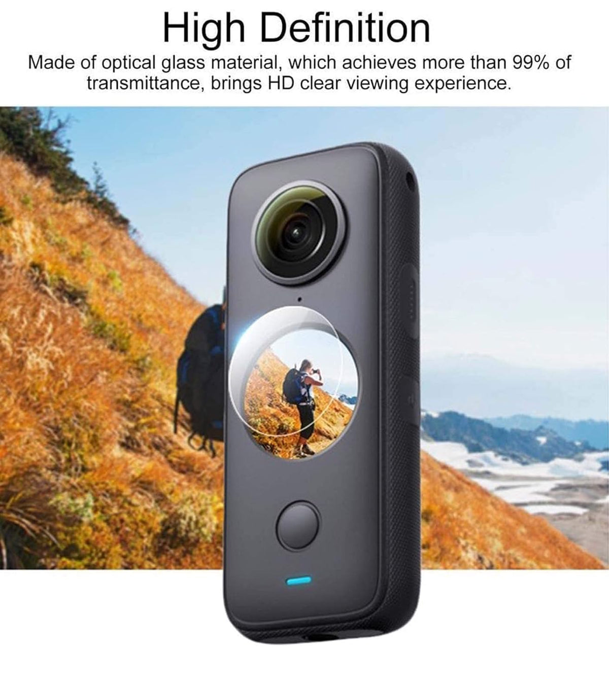 Tempered Glass Screen Guard for Insta360 One X2 (Pack of 2) (view 3)