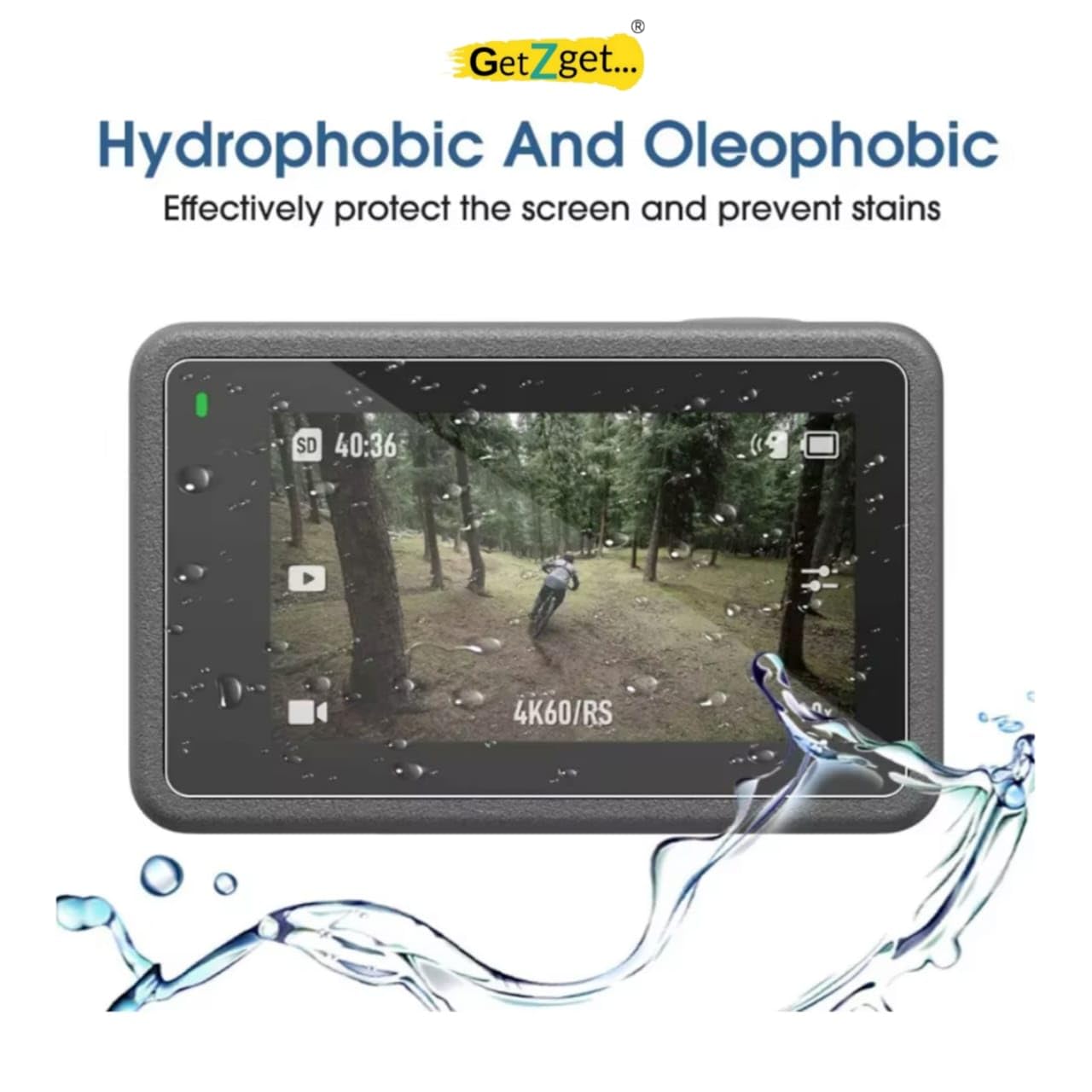 Tempered Glass For Dji Action 5 Pro Camera Screen scratch Protector Glass (3 Pcs Set)