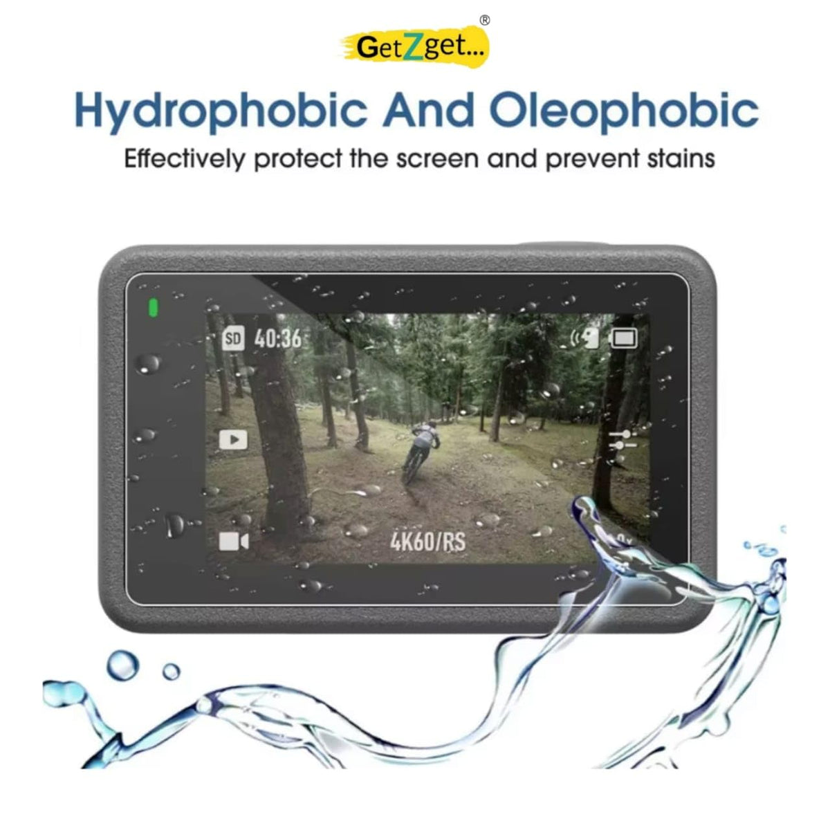 Tempered Glass Screen Protector for DJI Action 5 Pro (Set of 3) (view 7)