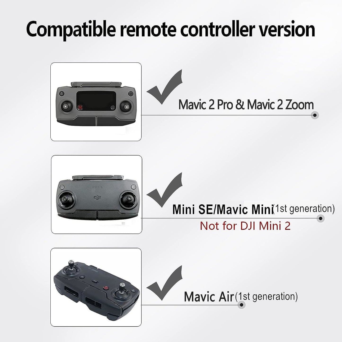 Original Remote Controller Stick Thumb Rocker, Metal Joystick for DJI Mavic Mini/SE/ Air/Mavic 2 Pro/ Zoom (Black)