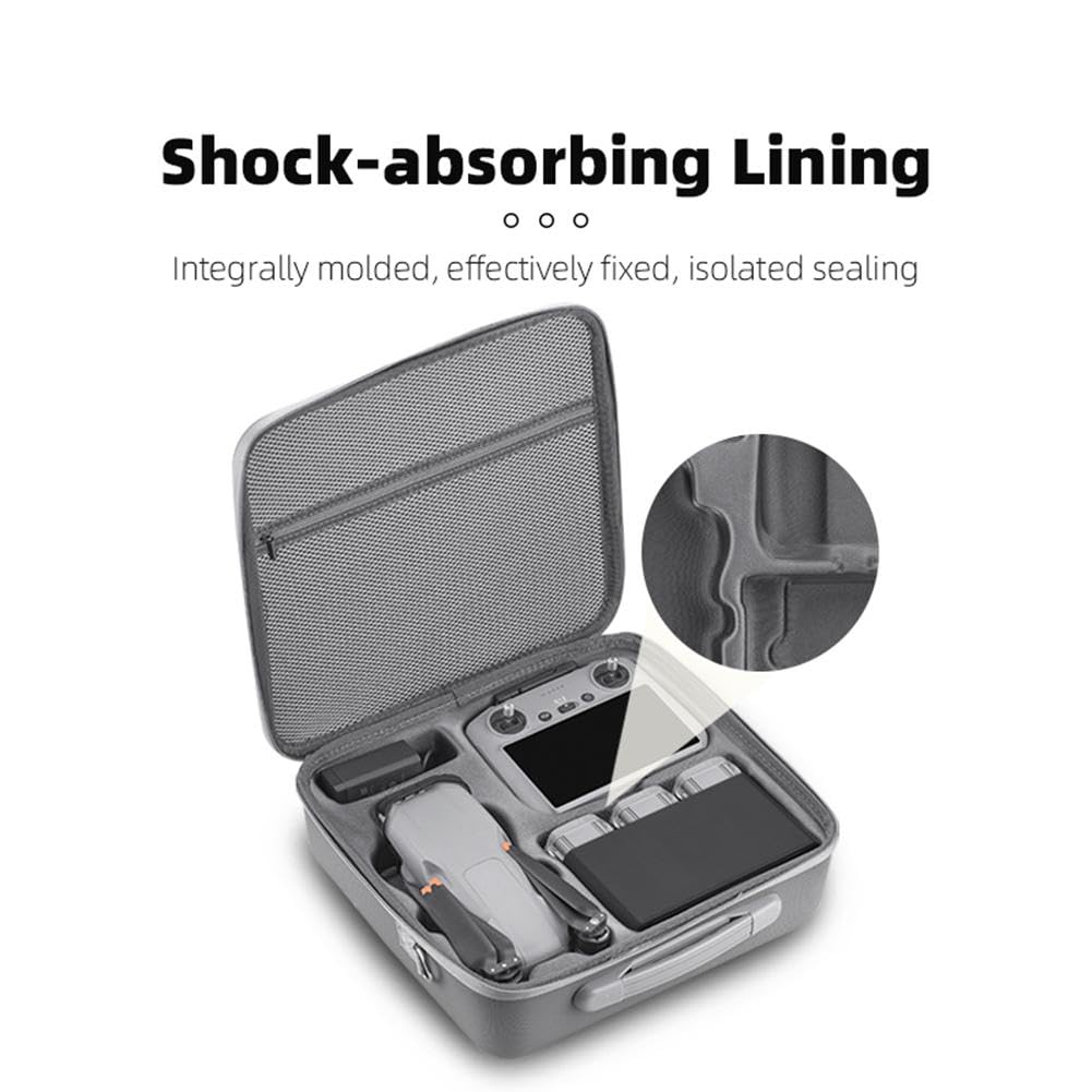 PU Hard Travel Suitcase for DJI Air 3 / 3S (Grey) (view 3)