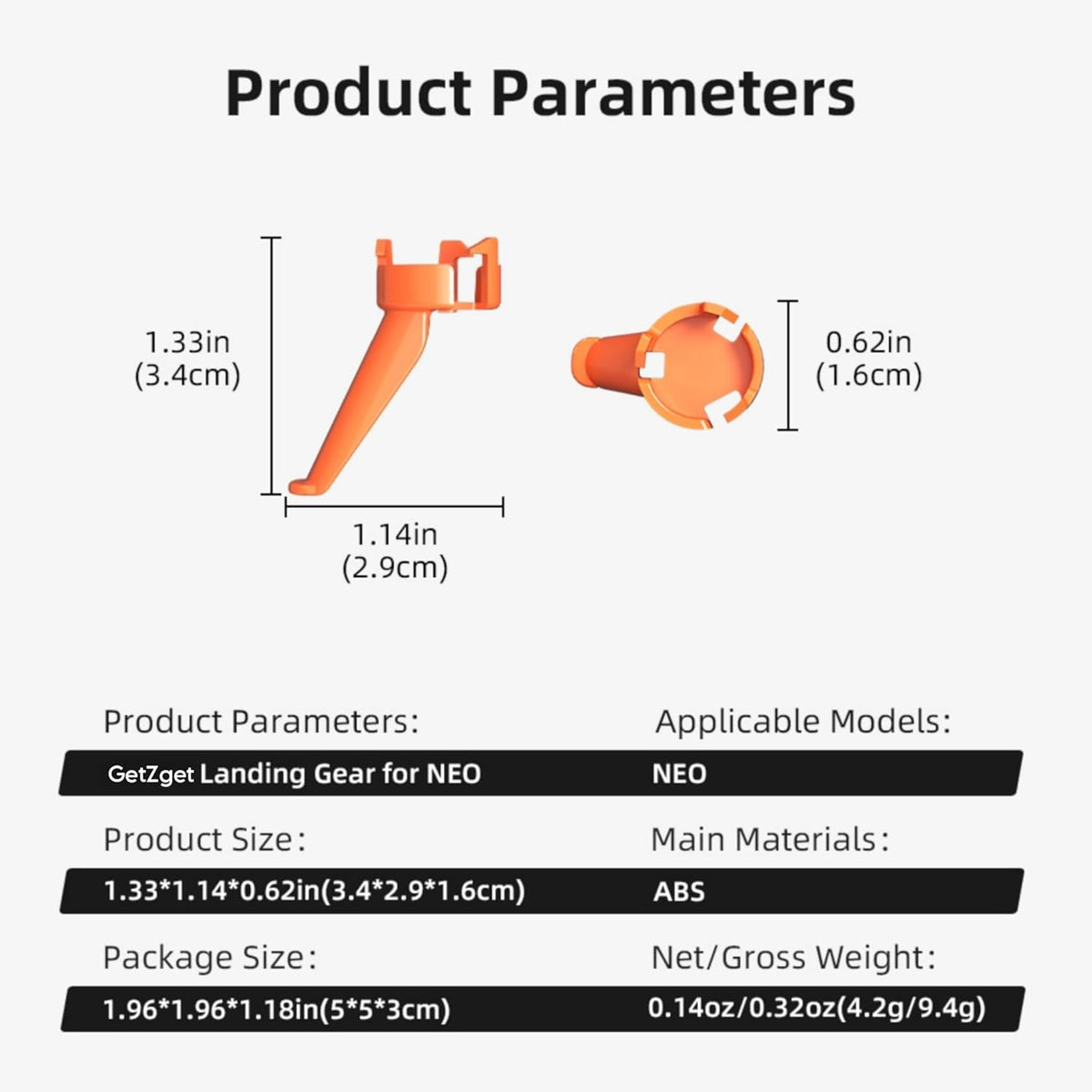 46mm Landing Gear Leg Extensions for DJI Neo