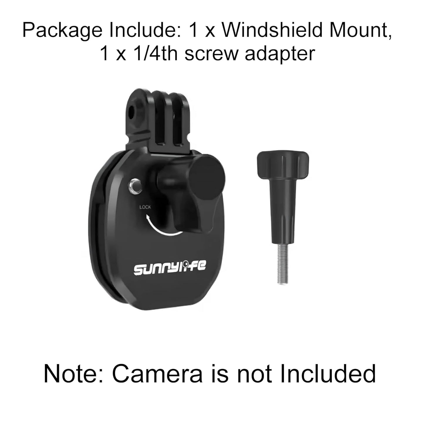 Motorcycle Windshield Mount For DJI Osmo 360, Pocket 3, Action 4/5/5pro, Insta 360 X5/X4/X3, Go Pro Hero 12/11/10 Action Camera Accessory