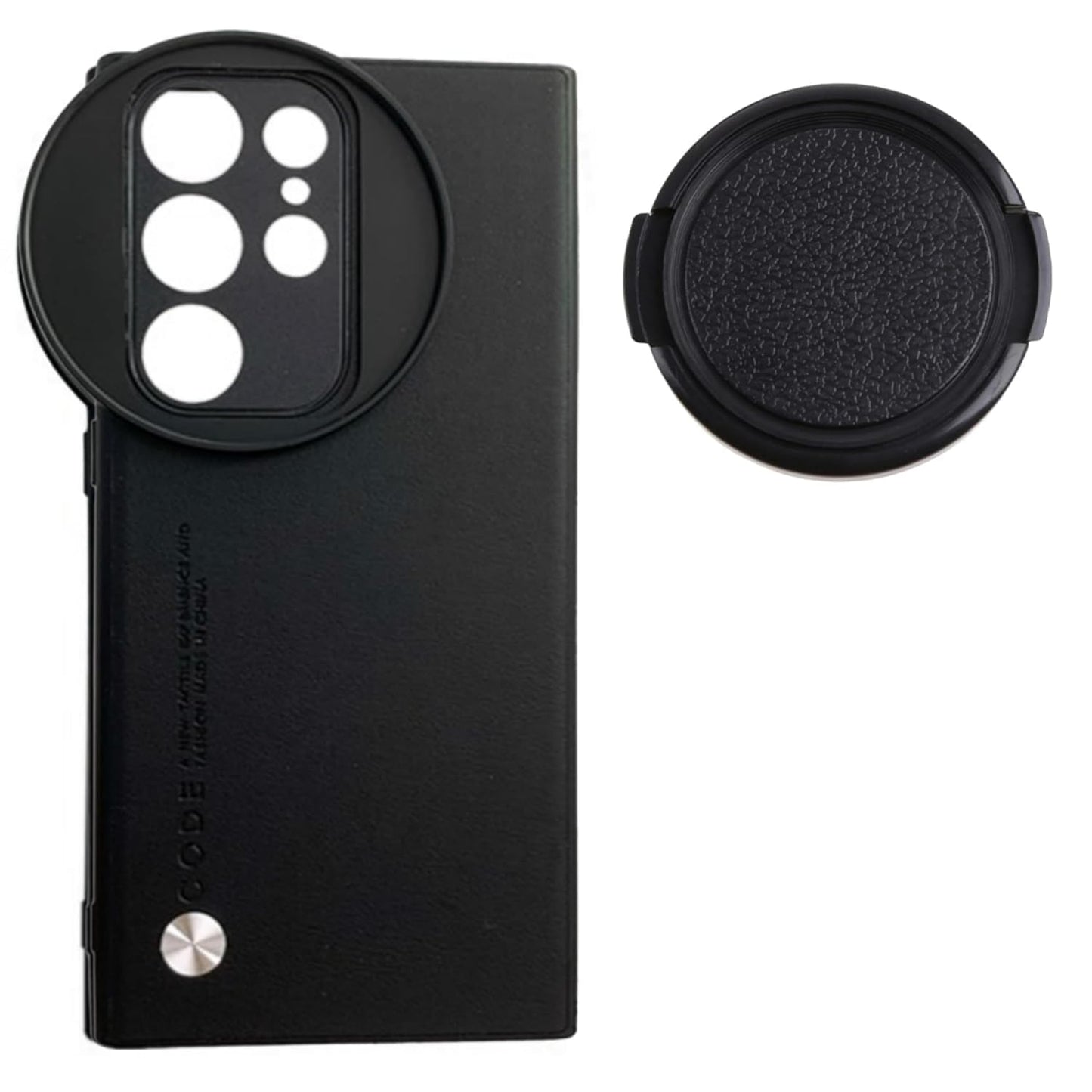 Samsung Galaxy S25 Ultra Phone Case with Lens Cap Cover Support 67 mm ND Filter (Black)