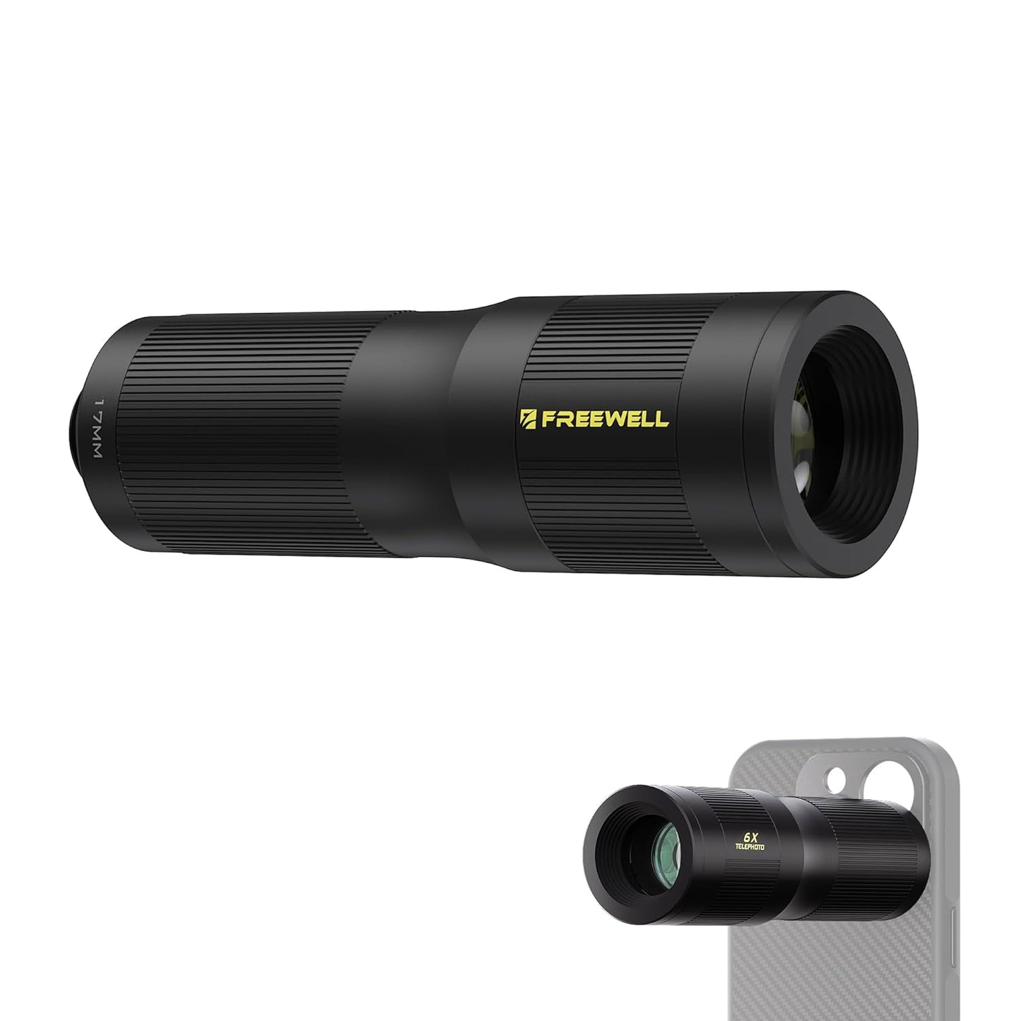 Freewell 6X Telephoto Lens 17mm Thread Professional Zoom Lens for iPhone & Samsung