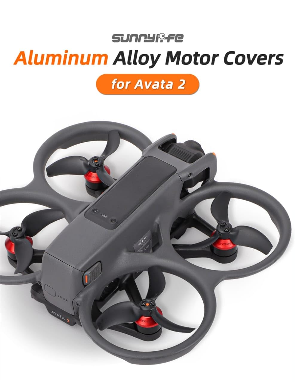 Upgraded Aluminium Motor Cover Cap for DJI Avata 2 (Red) (view 3)