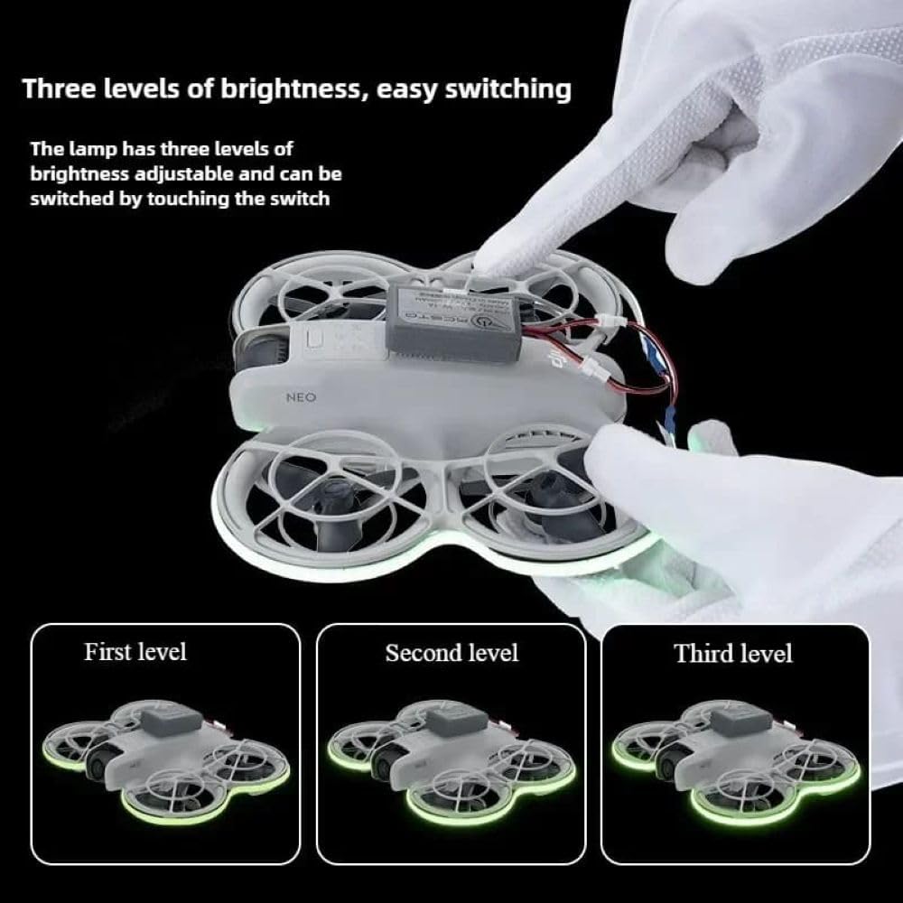 Waterproof LED Light Strap for DJI Neo (3 Modes, Fluorescent Green) (view 2)