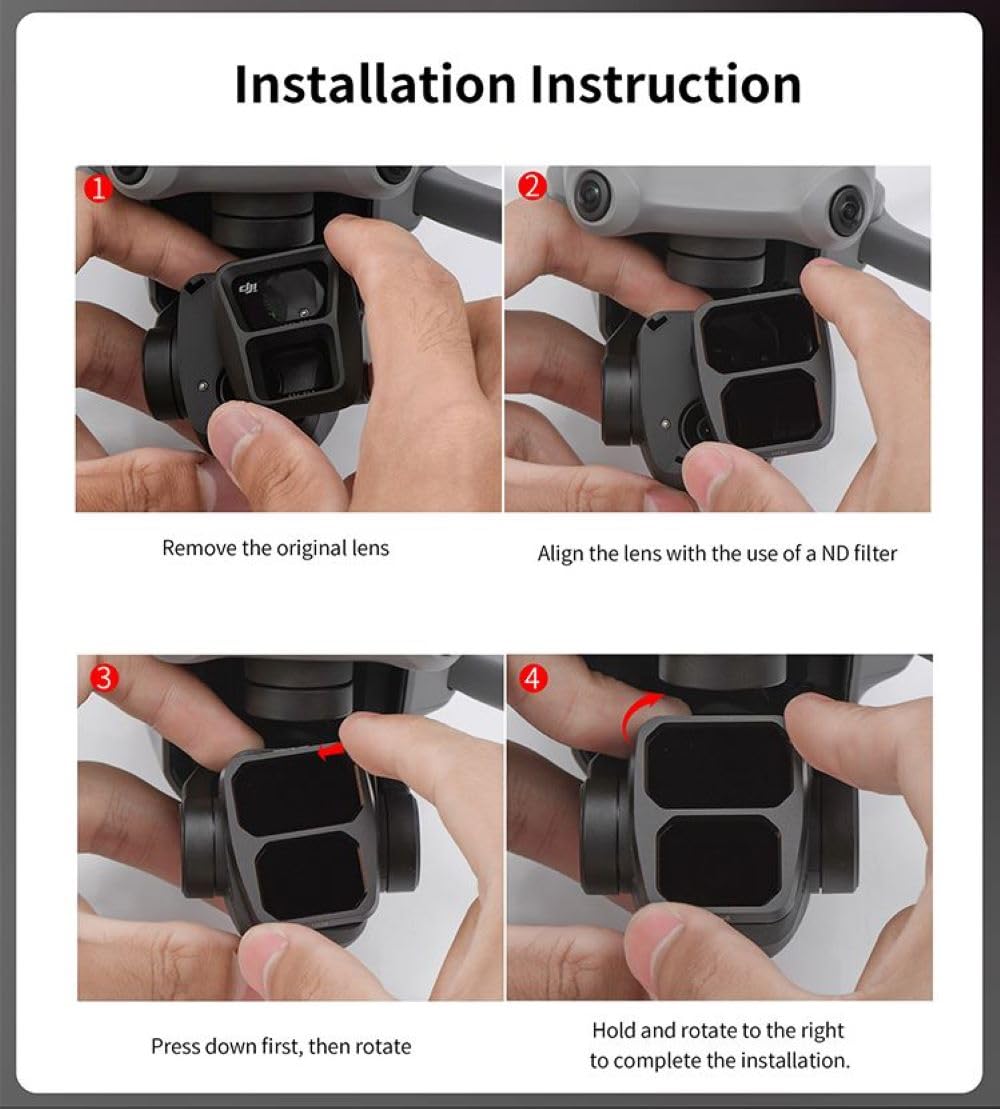 Nd Filters Set for DJI Mavic Air 3 Gimbal Camera