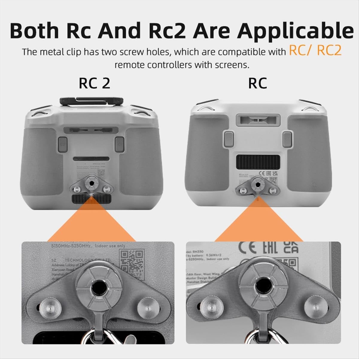 Neckstrap & Bike Holder Mounting Clip For DJI Mini 3 3rc/ Mini 4 4 Pro, Air 3s RC 2 Remote Controller
