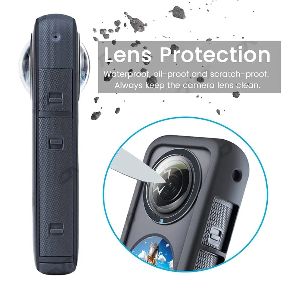 Lens Guard For Insta360 One x2 Camera Lens Protective Tempered Sticky Lens Cap Scratch Protevtive Accessory