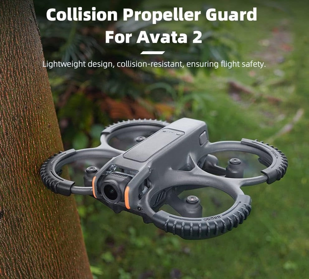 Bumper Protective For Dji Avata 2 Propeller Guard Protector Accessories (Black)