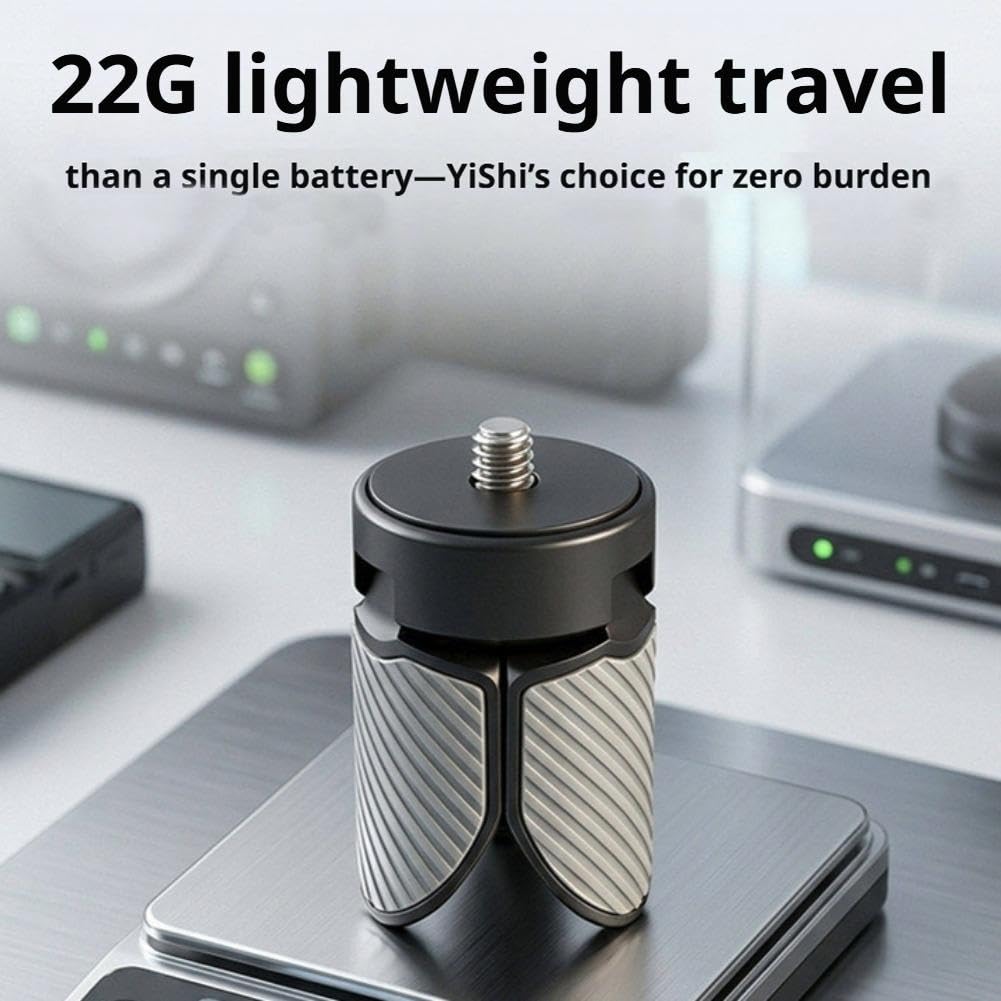 Mini Tripod Desktop Stand Stabilizer Holder For DJI Pocket 4/3/ 2, DJI Action 6/5/ 4/3, Insta360 X3/ X4/ X5/ X6/ Luna, Gopro Camera 1/4Th Screw Mount Accessories