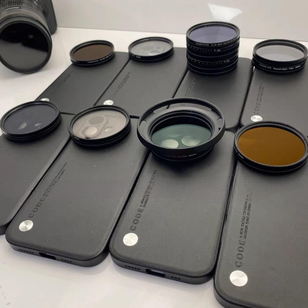 Phone Case For iPhone 15 Plus for 52mm Lens Nd Filter Attachable Aluminum Slot