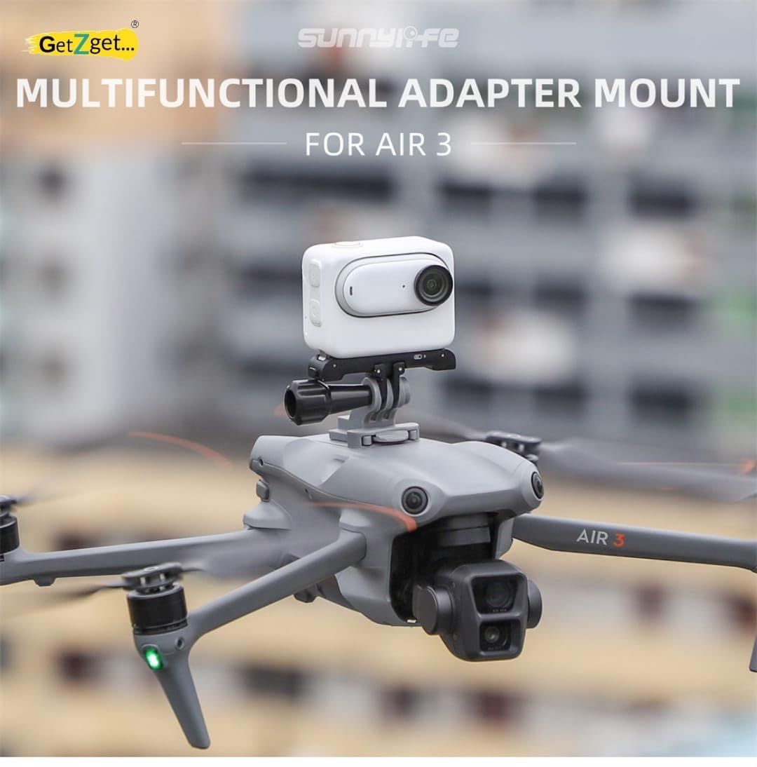 Action Camera Holder Mount Expansion Bracket for DJI Air 3 ,3S Mount for Gopro, insta360, DJI Action Camera - GetZget