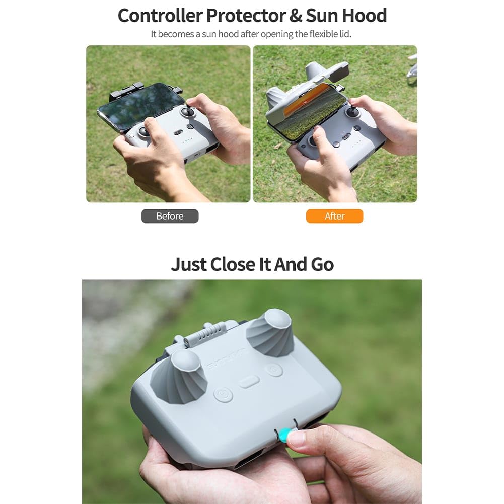 Joystick Protector and Sun Hood for DJI RC-N1/N2/N3 (Flip, Neo 2, Mini 3) (view 6)