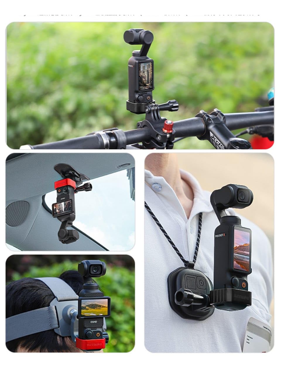 Aluminium Alloy Mount Bracket Adapter for DJI Osmo Pocket 3 (Red) (view 3)