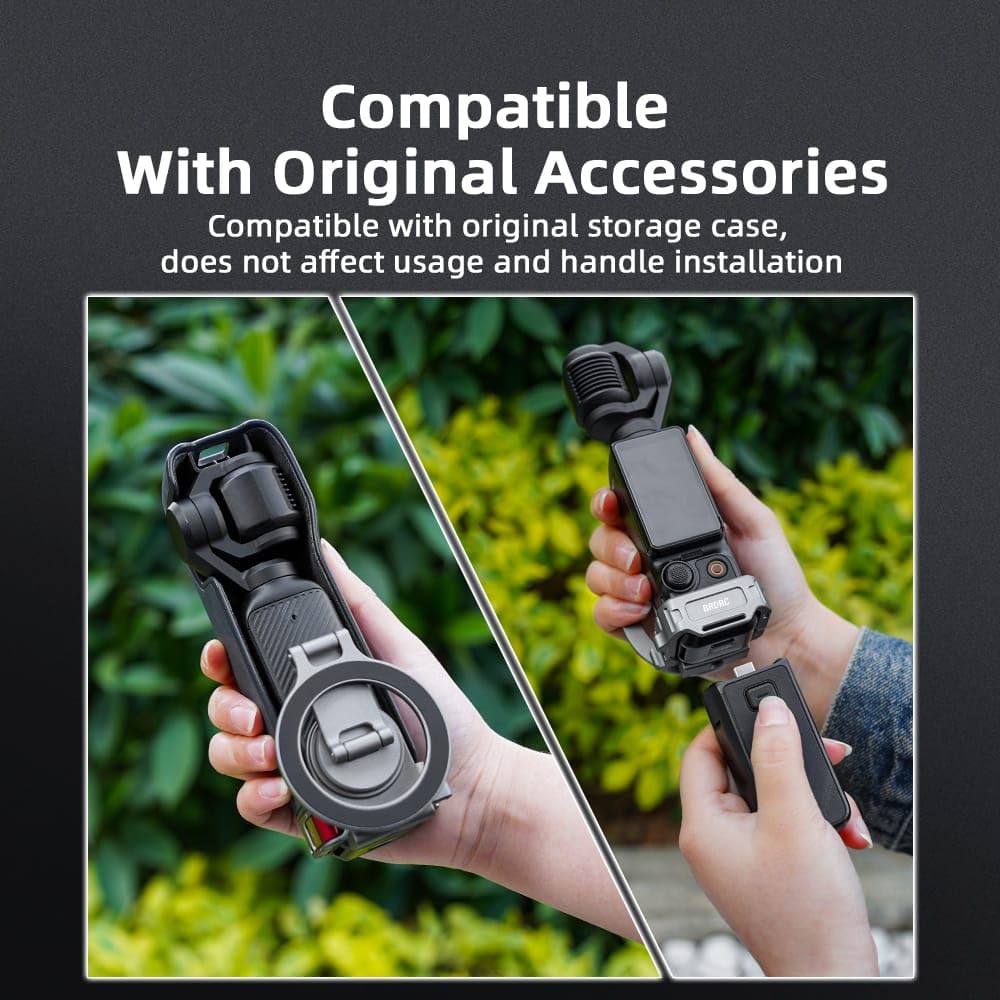 Pocket 3 Accessories Expansion Adapter,Aluminium Magnet Teleprompter Holder Desktop Camera Accessories