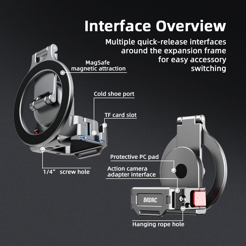 Magnetic MagSafe Expansion Bracket for DJI Osmo Pocket 4 and Pocket 3 (view 6)