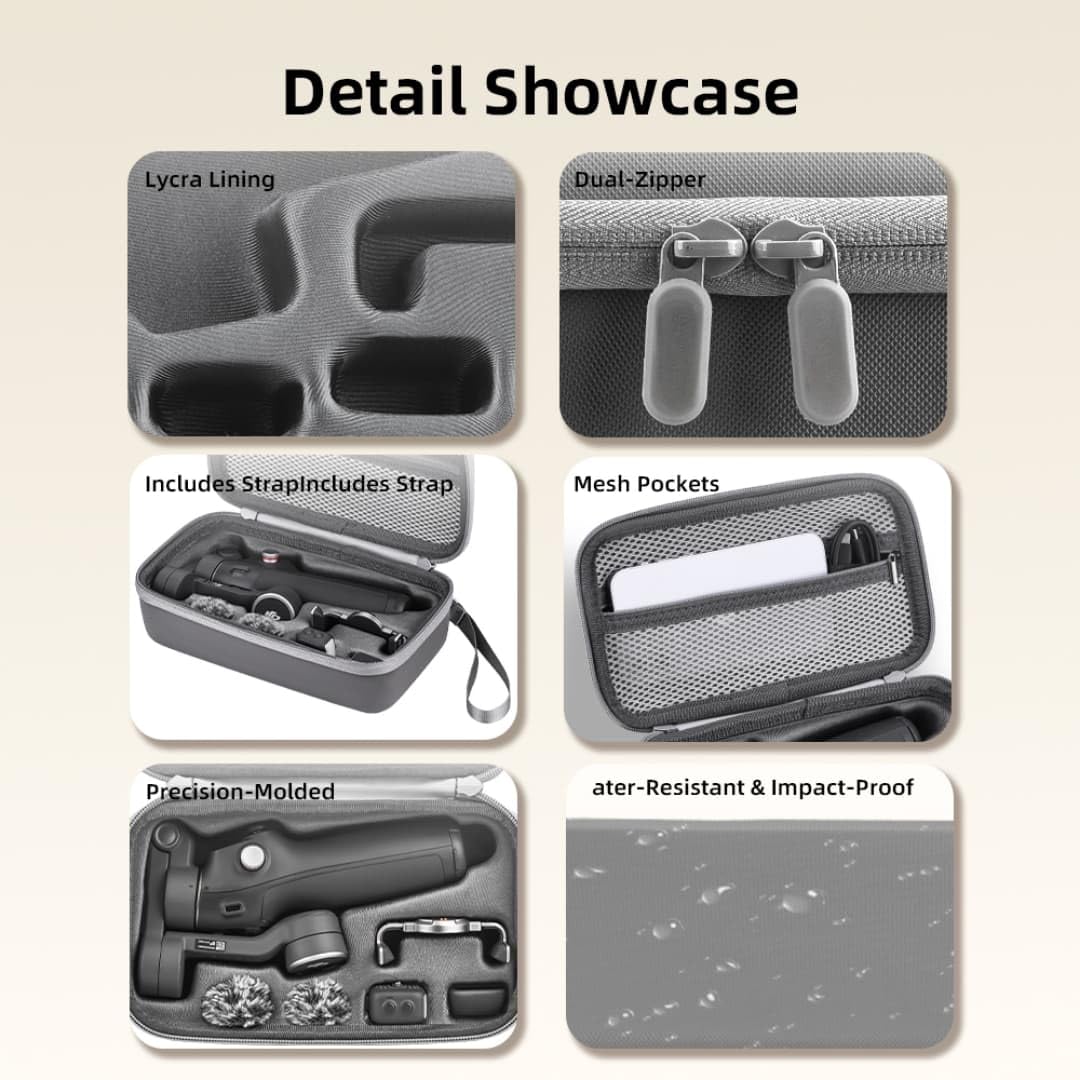 Carrying Case for DJI OM 7/ 7P  Portable Mobile Gimbal & Accessories Storage Bag