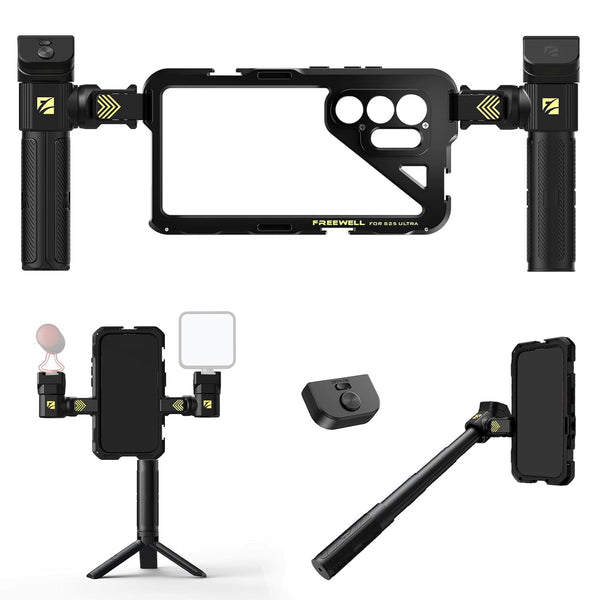 Freewell Genius Rig Cage for Samsung S25 Ultra (Handles, Bluetooth Remote)