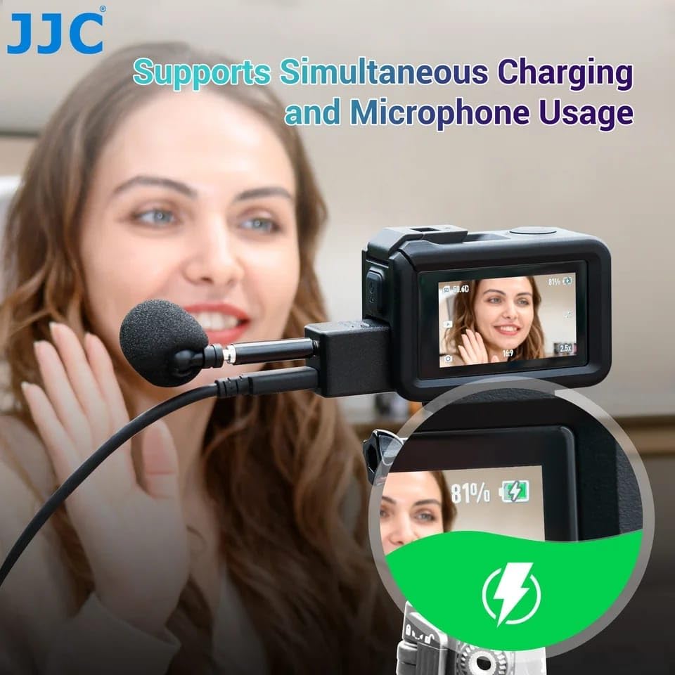 DJI Osmo Action 4 / Action 5 Pro  External Mic Audio Adapter Dongle – Type-C to 3.5mm Mic Input Converter Accessories