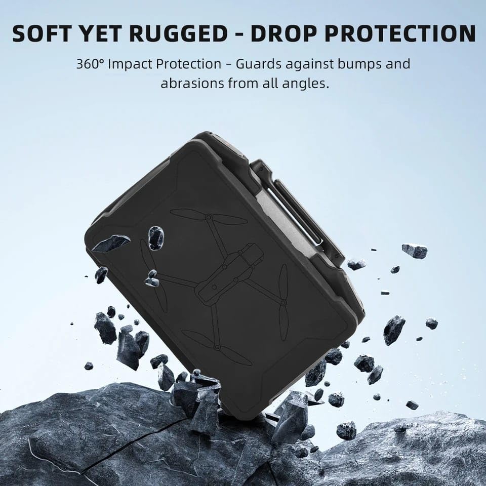 GetZget® Silicone Cover For DJI Mavic 4 pro Rc pro 2 Remote Controller Guard & Screen Protector (Black, Combo)