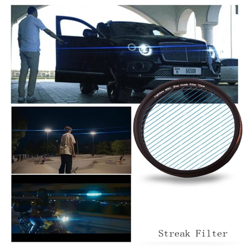 Streak Lens For Samsung Galaxy S23/24/25 Ultra, Vivo X100/200 Pro, Xiaomi 14 UltraMobile Cover, DSLR Camera (Blue, 67mm)