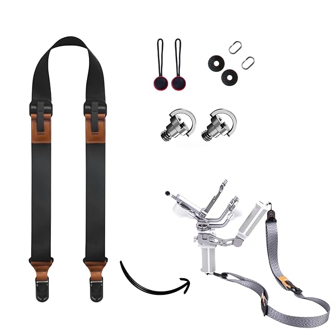 Adjustable Neck Strap with 1/4 Inch Screw for DJI RS 4 Mini Gimbal and DSLR