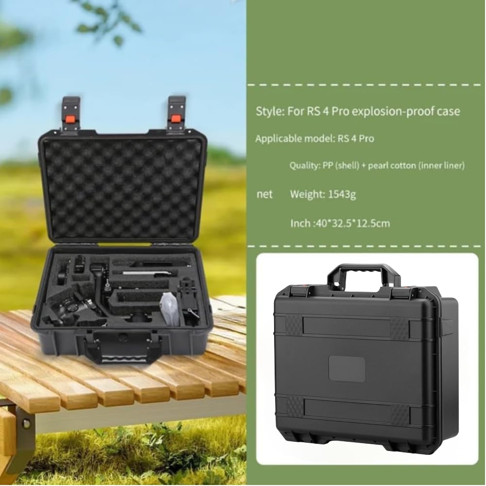 Waterproof Hard Shell Suitcase for DJI Ronin RS 4 Pro DSLR Gimbal (view 6)