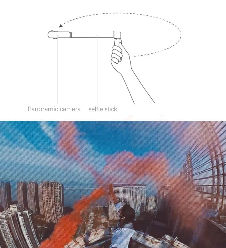 Bullet Time Handle for Insta360 and Action Cameras  360° Rotatable Tripod Stand  One X4, X3, X2 Series