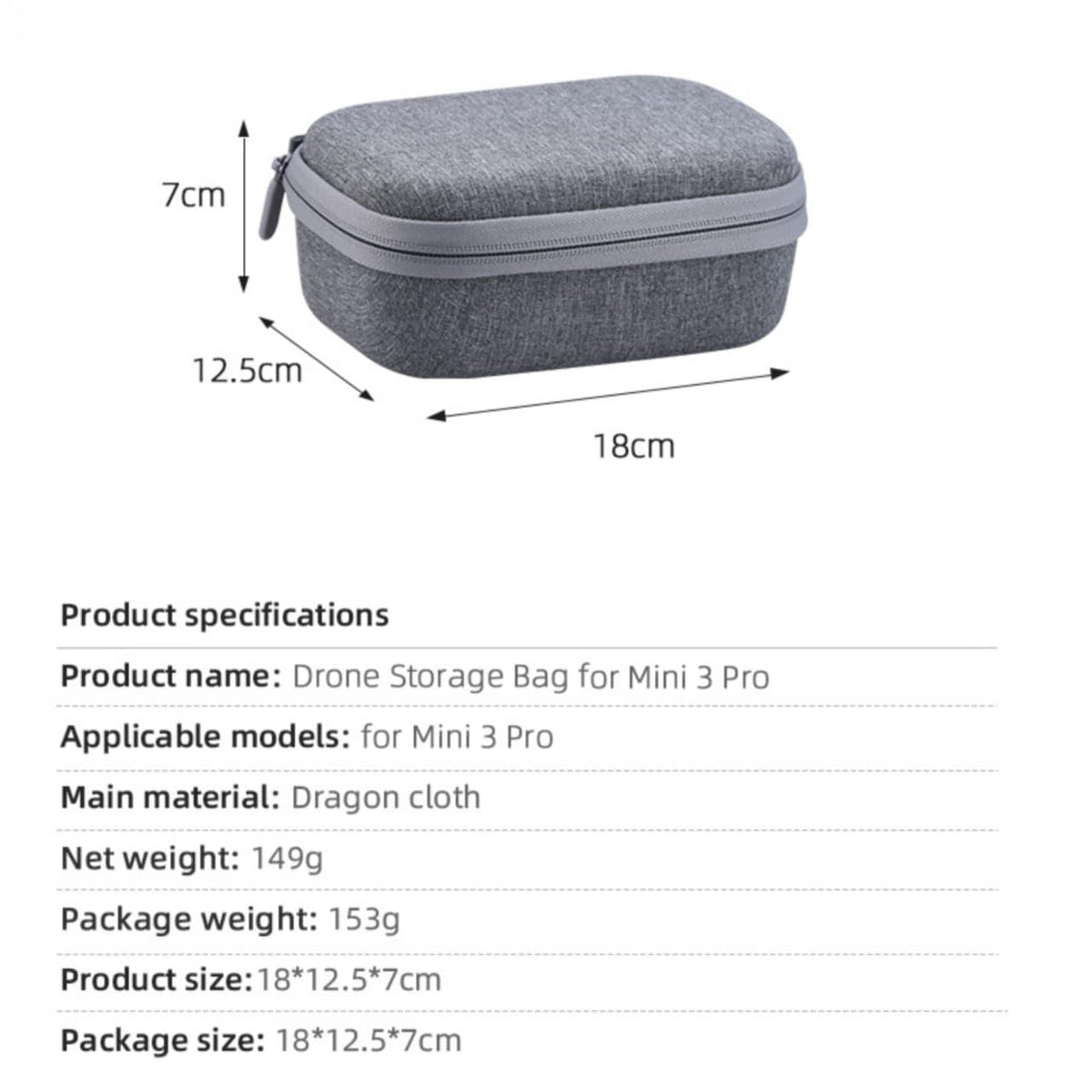 Compact Drone Body Storage Bag for DJI Mini 3 / 3 Pro (view 3)