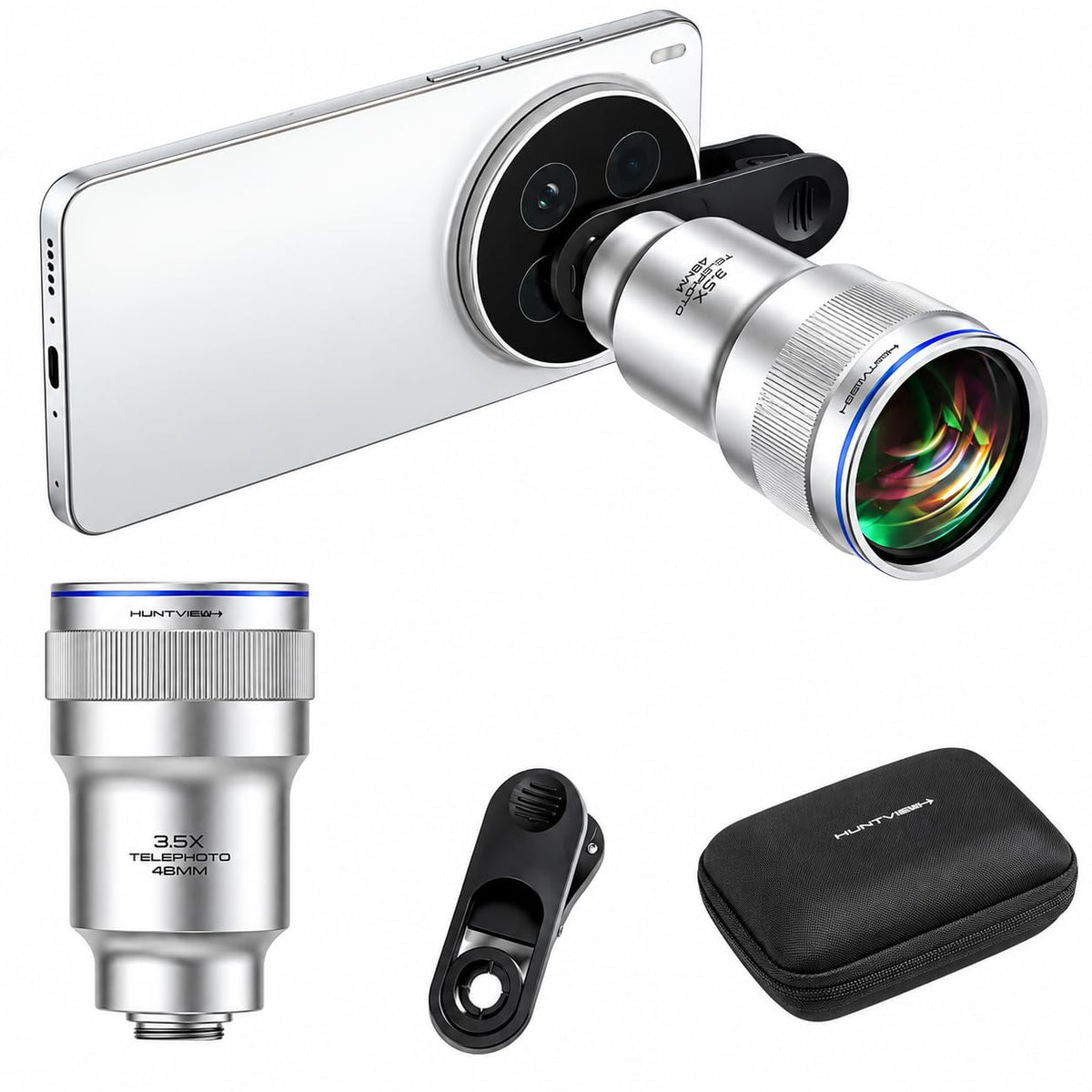 Martvsn 3.5X Telephoto Lens for Smartphone with Universal Clip-On Mount