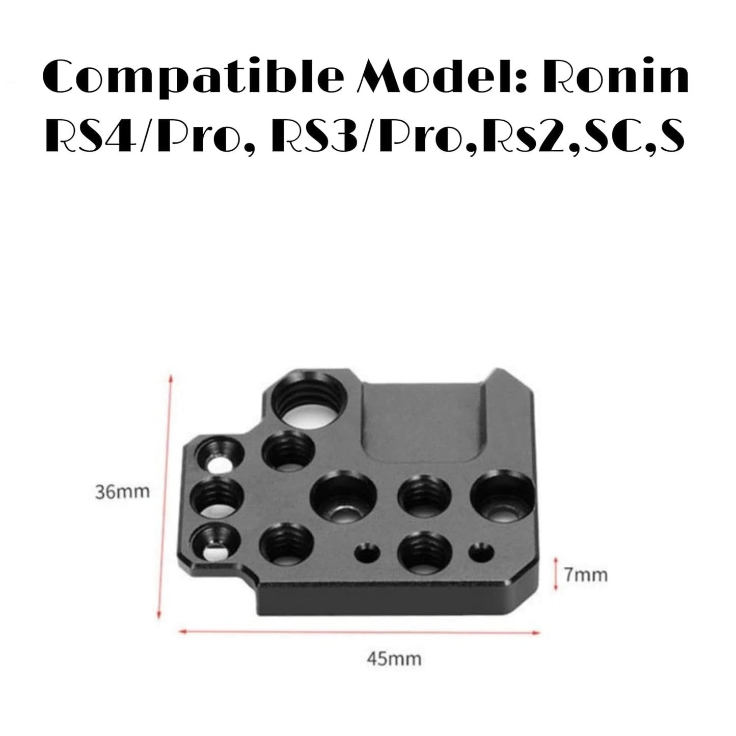Expansion Mount Compatible with DJI Ronin RS4/ Pro, RS3/ Pro, RS2, RSC, RS 3 Mini Gimbal