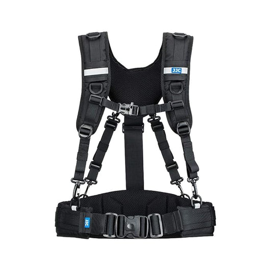 JJC Photography Belt & Harness System For JJC DLP/Lowepro S&F Lens Pouches – Ergonomic Vest-Style Camera Harness with Adjustable Belt & D-Rings for Professional Photographers