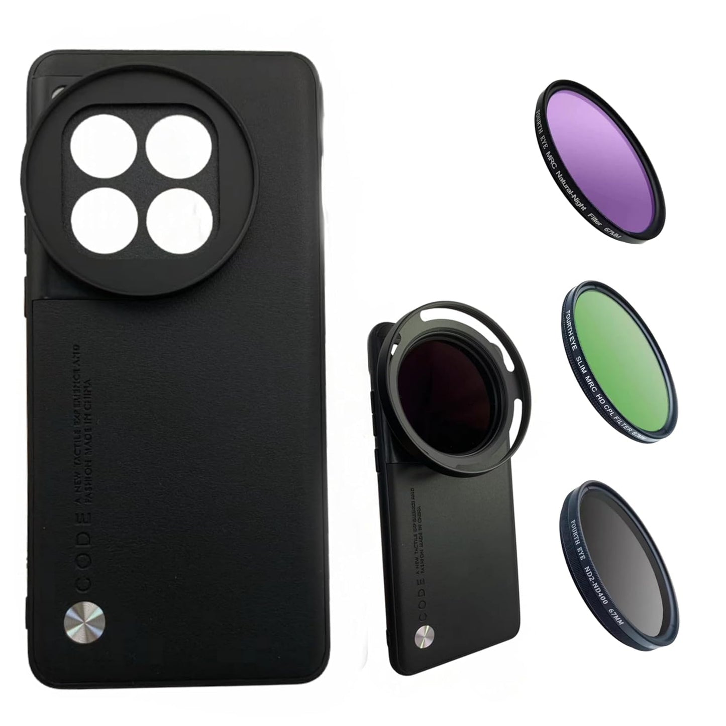 Phone Case for Oneplus 12R Support 58mm Lens ND Filter Attachable Metal Slot
