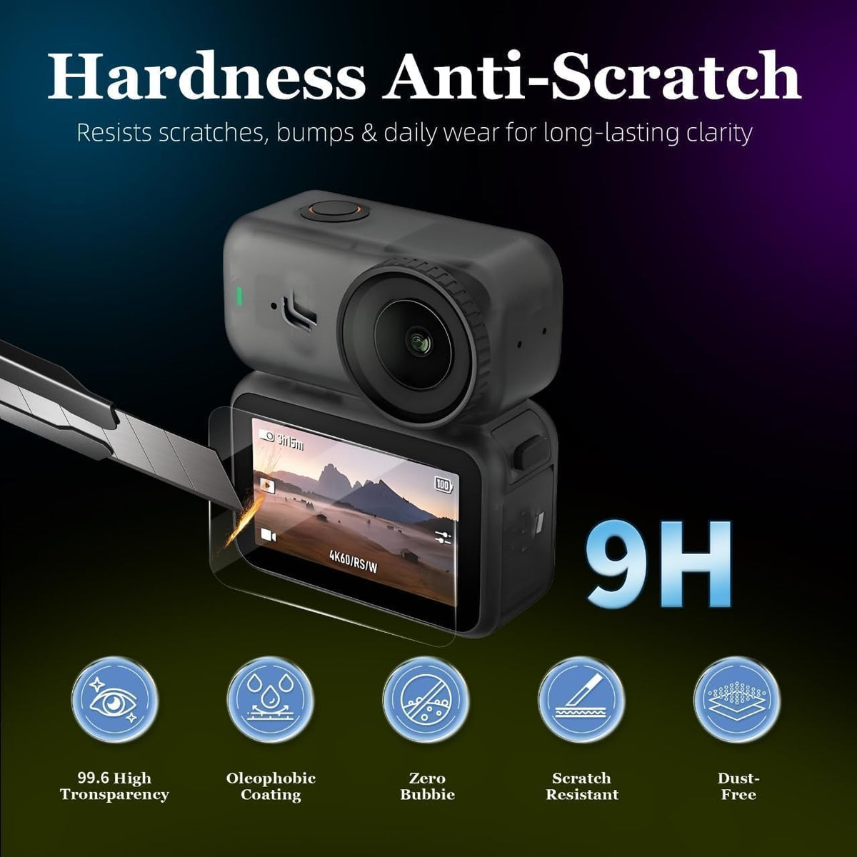 9H Tempered Glass Screen Protector for DJI Osmo Nano (Anti-Glare) (view 6)