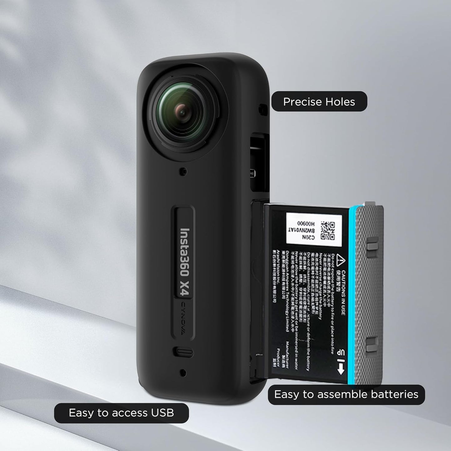 Insta360 X4 Camera Accessories Silicone Case/Screen Protectors/Lens Cap