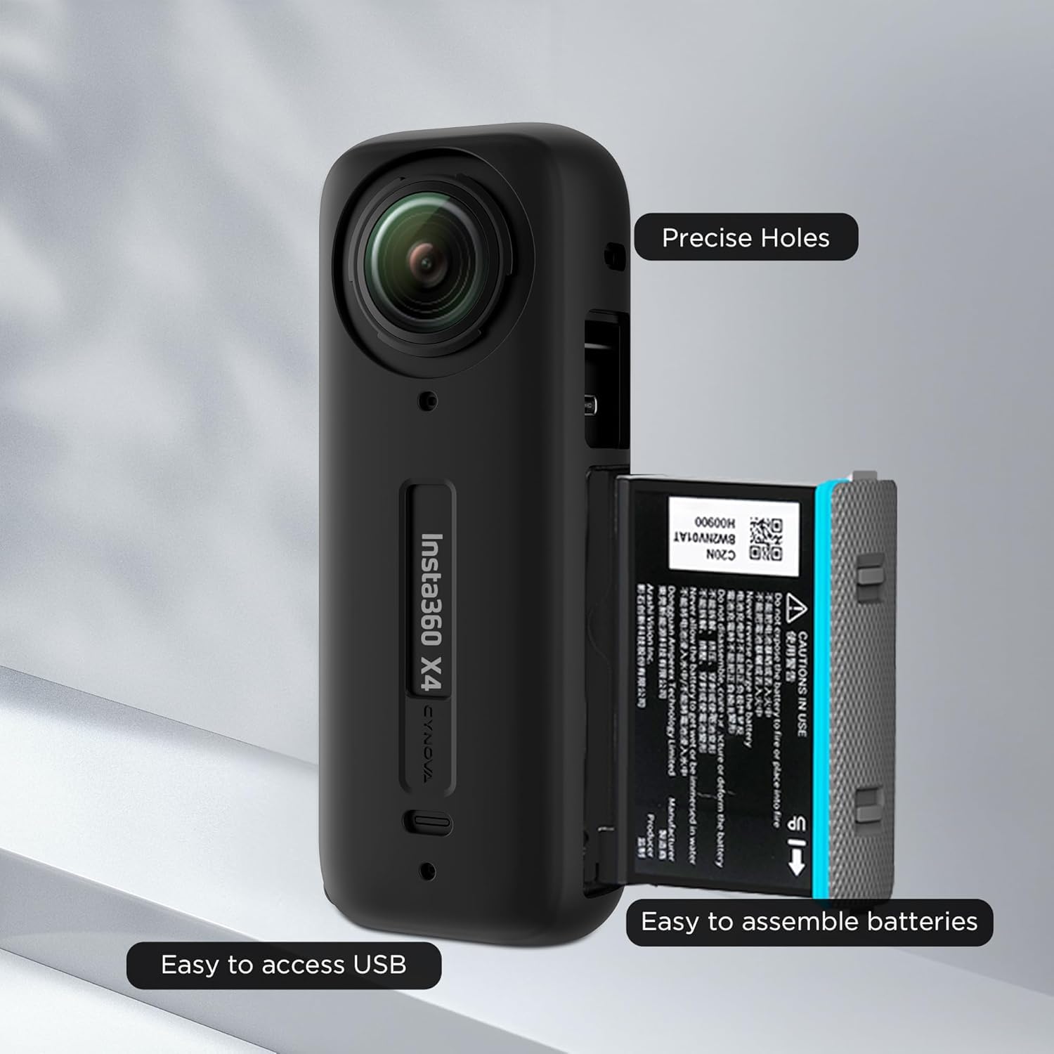 Insta360 X4 Camera Accessories Silicone Case/Screen Protectors/Lens Cap