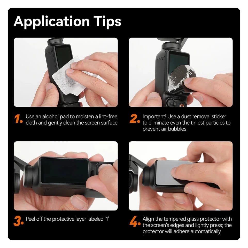 Tempered Glass Screen and Lens Protector for DJI Osmo Pocket 3 (view 3)