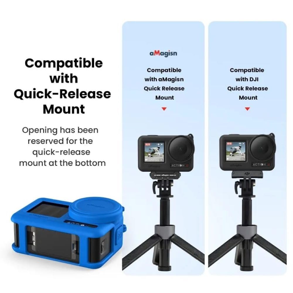 Silicone Cover for DJI Action 4 & 3 Camera Hand Grip & Protection case
